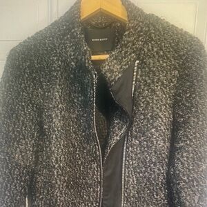 Scotch & Soda Gray Teddy Jacket with Textured Design